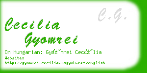cecilia gyomrei business card